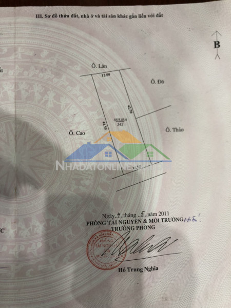 Cần tiền kinh doanh, bán gấp lô đất sổ đỏ 108m vị trí tđc vai réo