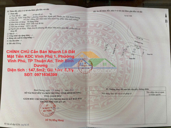 Chính chủ cần bán nhanh lô đất mặt tiền hiện có nhà cấp 4 chắc chắn đang cho thuê 10tr/1 tháng vị trí tại tp thuận an, bình dương Chính chủ cần bán nhanh lô đất mặt tiền hiện có nhà cấp 4 chắc chắn đang cho thuê 10tr/1 tháng vị trí tại tp thuận an, bình dương