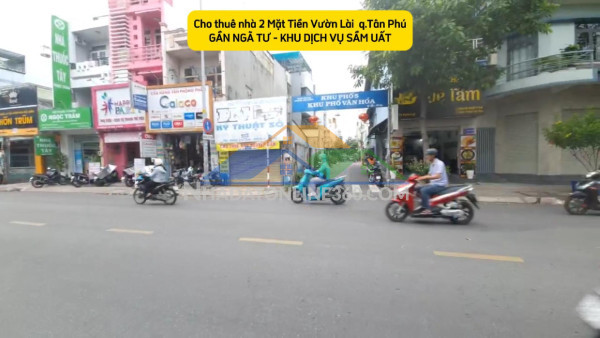 Cho thuê nhà 2 mặt tiền vườn lài 72m² - gần ngã tư -khu dịch vụ sầm uất