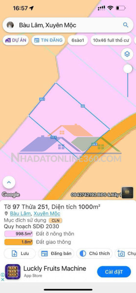 Chủ có lô lan anh 2 trục chính đường 23 thành phố bà rịa