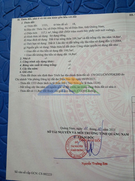 Đất đẹp – giá đầu tư  – còn duy nhất 1 lô đất full thổ cư rẻ nhất vĩnh phúc
