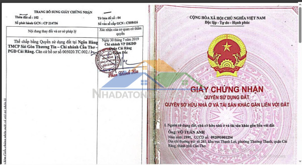 Chính chủ cần bán gấp đất mặt tiền tại thạnh lợi,trường thạnh, cái răng, cần thơ Chính chủ cần bán gấp đất mặt tiền tại thạnh lợi,trường thạnh, cái răng, cần thơ