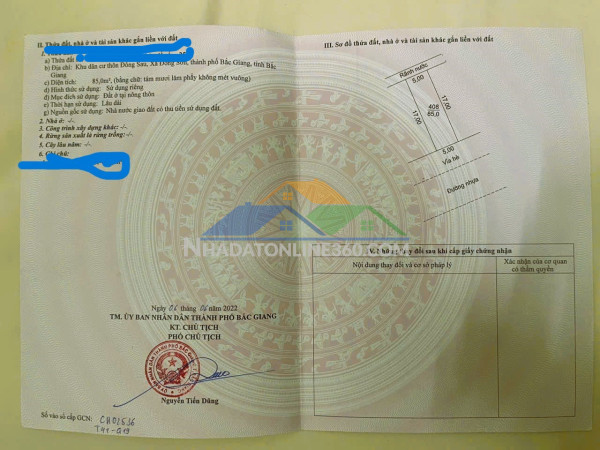Bán 2 lô đất lkb và lkc tại khu đấu giá đồng sau, đồng sơn, tp bắc giang