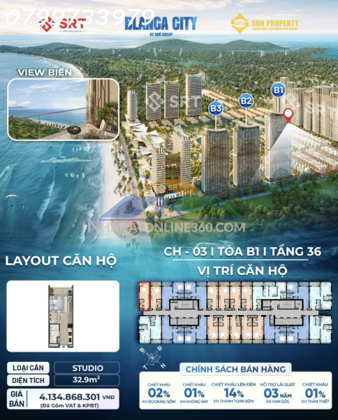 Căn hộ blanca city vũng tàu, chỉ 700 triệu nhận nhà full nội thất 0799733979