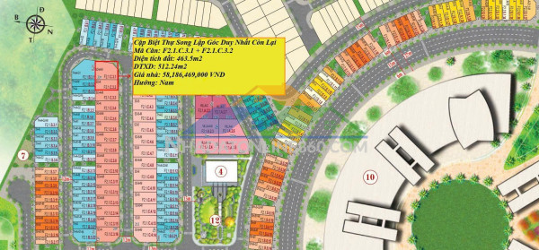 Duy nhất 1 cặp biệt thự song lập 500m2 – hồng hạc city  phú mỹ hưng bắc ninh