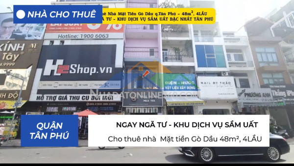 Cho thuê nhà  mặt tiền nb tân kỳ tân quý 160m²- ngang 8m - gần aeon