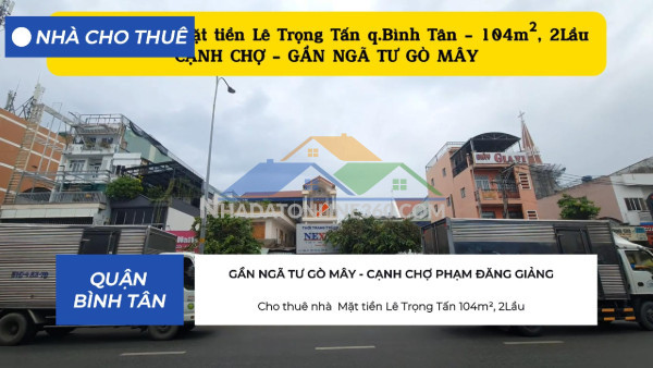Cho thuê nhà  mặt tiền nb tân kỳ tân quý 160m²- ngang 8m - gần aeon