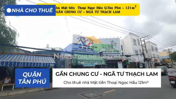 Cho thuê nhà mặt tiền chợ vải phú thọ hòa 100m² - ngang 10m