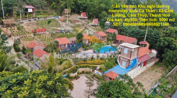 Cần tiền bán khu nghỉ dưỡng homestay suối cá thần - xã cẩm lương, cẩm thuỷ, thanh hoá