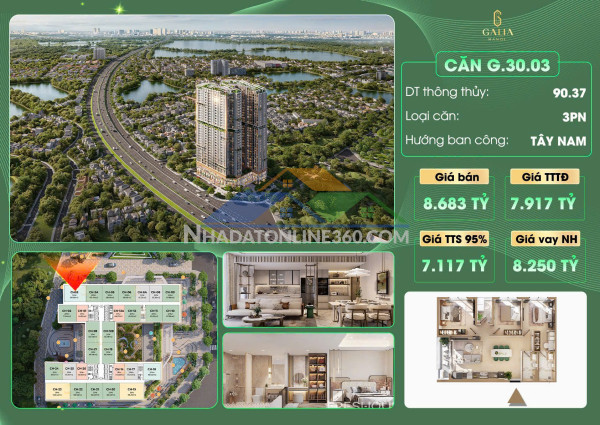 Bán căn góc viwe cực hot 3n2vs dt 90,3 m2 một siêu phẩm dự án galia yên sở