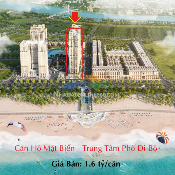 Căn hộ cao cấp mặt biển bảo ninh, tp đồng hới, 1 bước chạm biển, giá chỉ từ 1.5 tỷ, sổ đỏ lâu dài