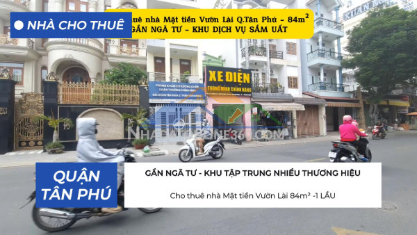 Cho thuê nhà mặt tiền vườn lài 84m² -1 lầu- 20triệu