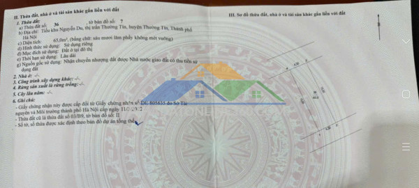 Bán đất tiểu khu nguyễn du, thị trấn thường tín, hà nội.