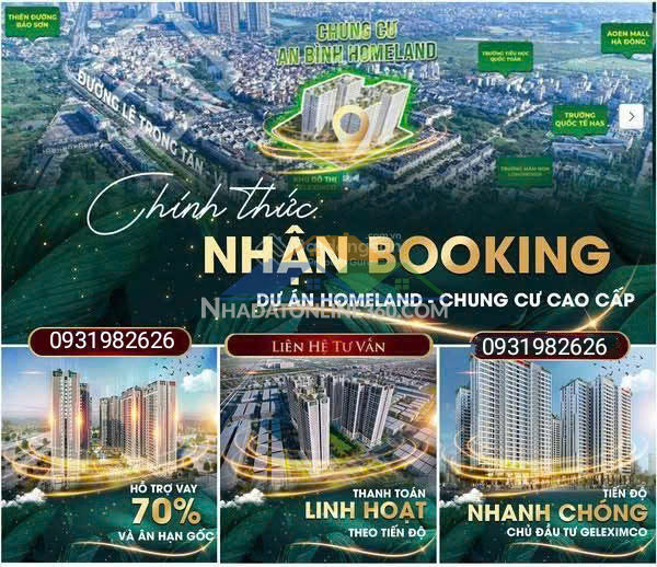 Chính thức nhận booking dự án an bình home land lh; 0931982626.