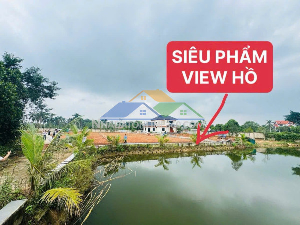 Siêu phẩm view hồ - sát đhqg hòa lạc -đường ô tô 3 xe tránh, mặt tiền đẹp, dân cư hiện hữu