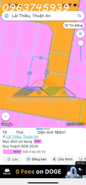 Đất hiếm 2 mặt tiền khu đô thị thuận an, bình dương, ngang...