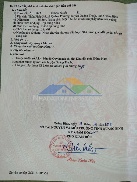 Gấp gấp gấp!!! chính chủ cần bán đất đấu giá tại xã quảng phương, quảng trạch,,quảng bình.