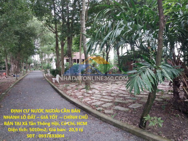 Định cư nước ngoài cần bán nhanh lô đất – giá tốt  – chính chủ bán tại xã tân thông hội, củ chi