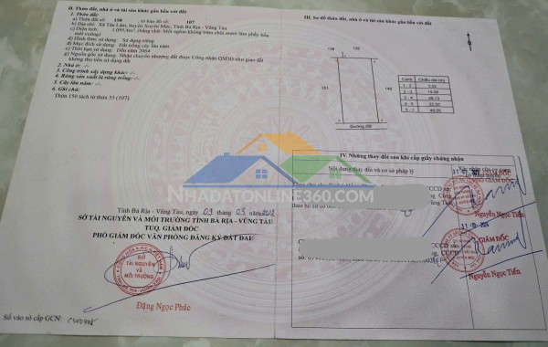 Đất đẹp - giá tốt - bán gấp lô đất tiềm năng tại xã tân lâm, xuyên mộc, brvt