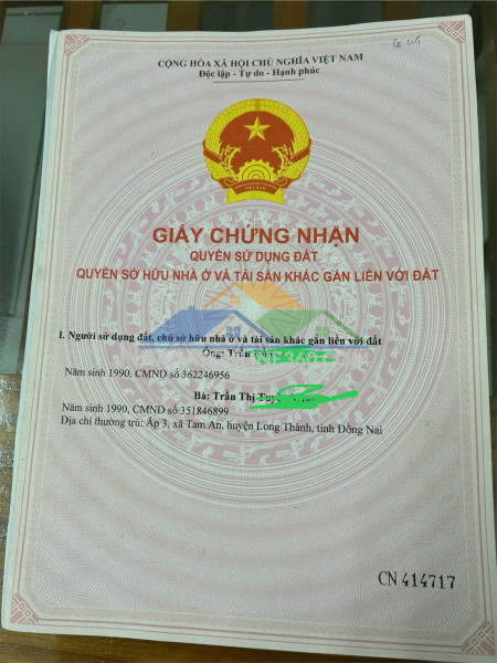 Chính chủ cần bán nhanh lô đất kèm nhà tại xã tam an, huyện long thành, tỉnh đồng nai