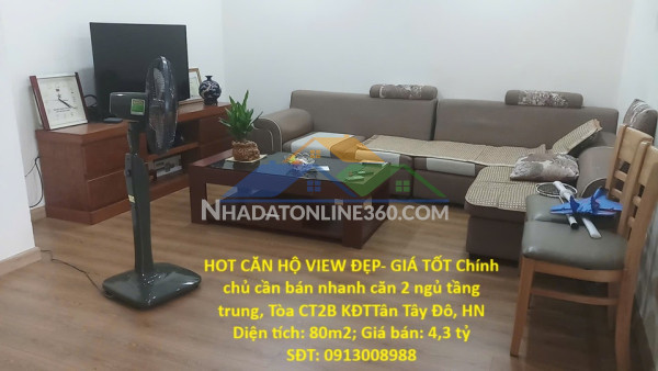 Hot căn hộ view đẹp- giá tốt chính chủ cần bán nhanh căn 2...
