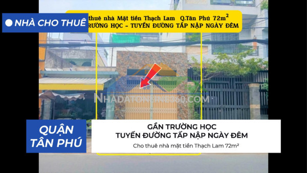 Cho thuê nhà mặt tiền thạch lam 72m² - 18triệu - gần trường học Cho thuê nhà mặt tiền thạch lam 72m² - 18triệu - gần trường học