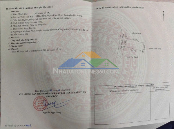 Siêu phẩm giá rẻ tuyến 2 đường 405 – hữu bằng, kiến thụy – chỉ 1,xx tỷ – zalo 0567 222 555