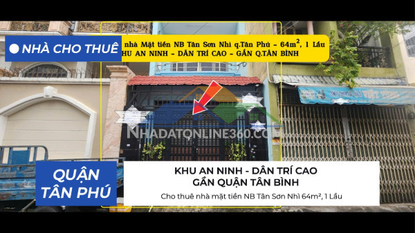 Cho thuê nhà 2 mặt tiền tân hương 90m², 4lầu+st - cạnh ngã tư,...