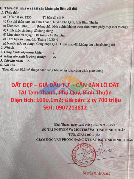 Đất đẹp – giá đầu tư  - cần bán lô đất  tại tam thanh,...
