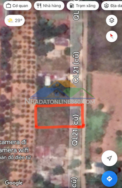 Lô đất nằm ngay trục đường ql21 cũ, cách đường hồ chí minh...