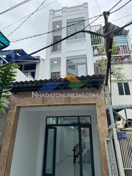 Nhà 3 tầng mới nở hậu cách chỗ xe hơi quay đầu 10m hẻm 137 âu dương lân p3q8. giá 6,82 tỷ tl