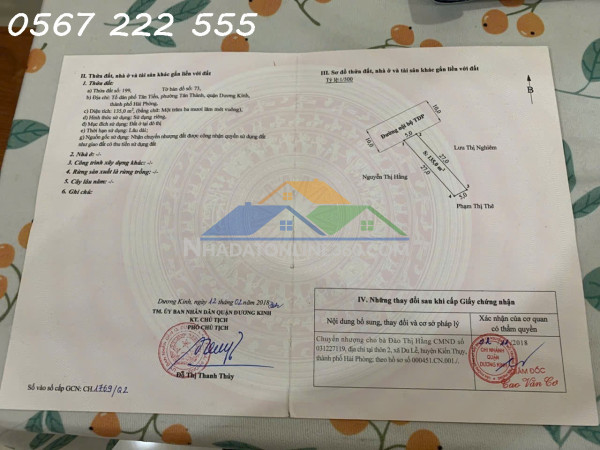 Bán lô đất cực đẹp – nhánh 1 bùi phổ, phố tân thành, dương kinh  zalo 0567 222 555