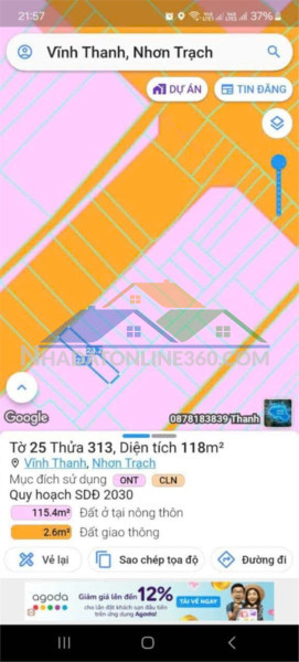 Đầu tư sinh lời - chính chủ cần bán đất tại vĩnh thanh, nhơn trạch, đồng nai