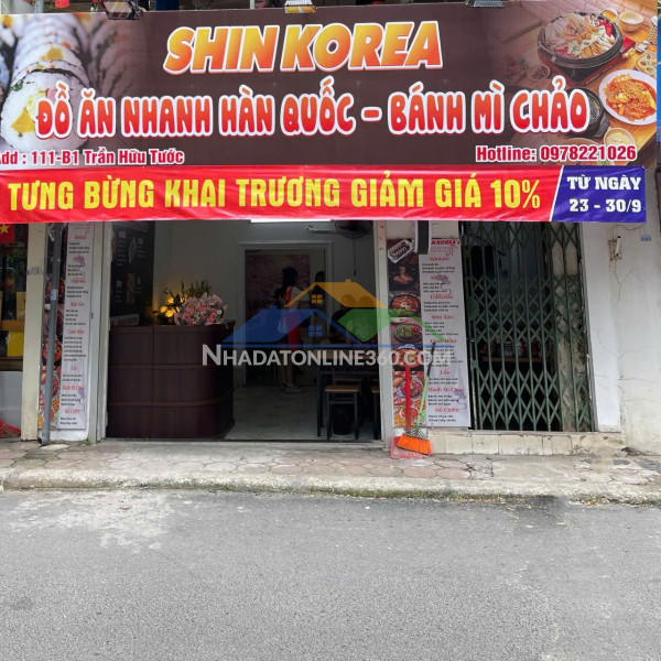 Chính chủ cần sang nhượng cửa hàng ăn nhanh hàn quốc 111-b1 trần hữu tước p.nam đồng, đống đa, hà nội
