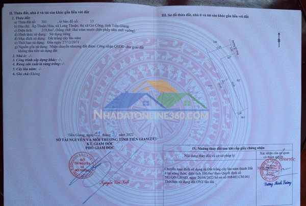 Đất đẹp - đầu tư sinh lời - chính chủ bán đất xã long thuận, gò công, tiền giang