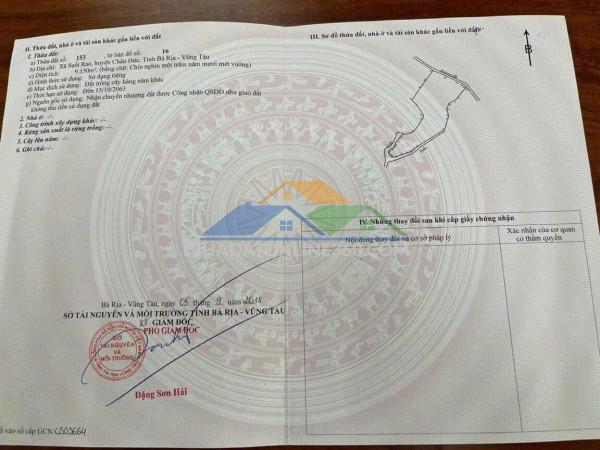 Chủ bán nhanh lô đất đẹp suối rao - châu đức - bà rịa