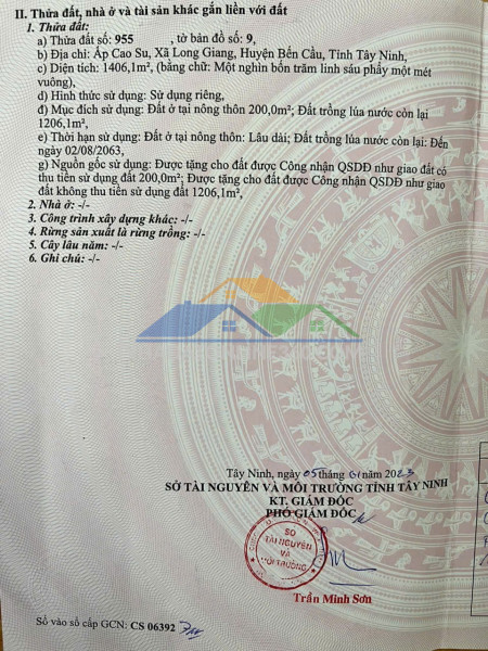 Đất đẹp - giá tốt tại ấp cao su, xã long giang, huyện bến cầu, tỉnh tây ninh