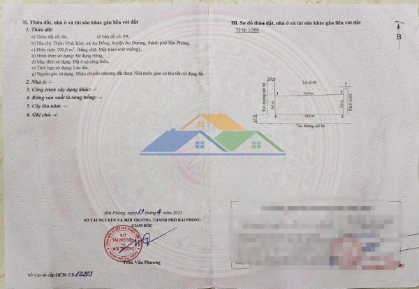 Lô góc 100m2 3 mặt thoáng vĩnh khê, an đồng, an dương - giá: 2,x tỷ