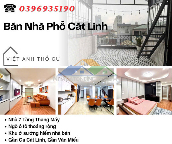 Bán nhà phố cát linh, 7 tầng, thang máy xịn, ngõ ô tô, giá: 13.7 tỷ, lh: 0396935190.