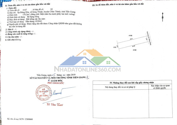 Đất đẹp - giá tốt - cần bán nhanh 3 lô đất vị trí đắc địa tại song thuận, châu thành, tiền giang