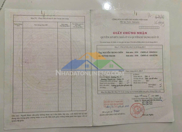 Hàng Hiếm nhà TL40, 1 lầu, 2 phòng ngủ, hẻm gần mặt tiền, sổ riêng, hỗ trợ vay