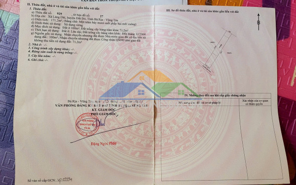 Au uỷ ban xã láng dài (1km) chùa phổ đà đi vào, phía tay trái đất đi vào là khu dân cư ạ, đất đã cắm mốc