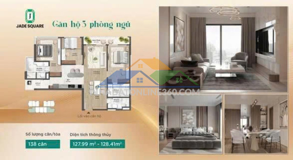 Sở hữu ngay căn hộ cao cấp đẹp - giá tốt - vị trí đắc địa tại dự án jade square