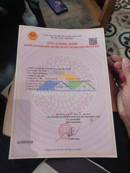 Chính chủ cần bán lô đất đầu ve 2 mặt tiền tại phố đồng...