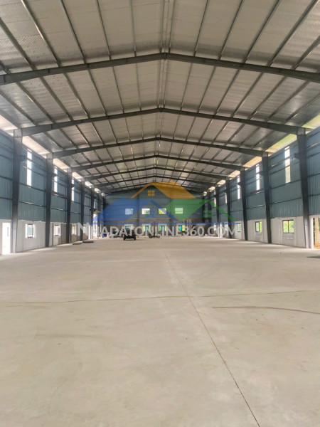 Mình cần cho thuê kho xưởng, nhà máy , xí nghiệp tại hòa bình . gồm 2 xưởng mỗi xưởng 1660m2 khung zamil giá 55k