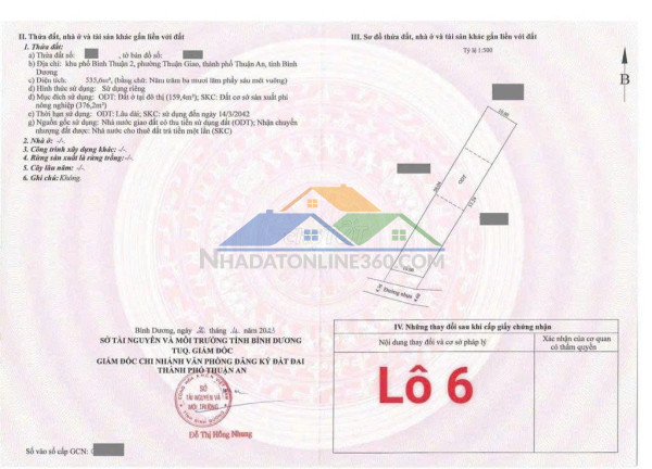 Nhanh tay sở hữu ngay lô đất kp bình thuận 2, phường thuận giao, thuận an, bình dương