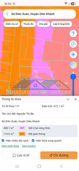 Đất đẹp - giá tốt - chính chủ cần bán nhanh tại xã diên xuân, diên khánh, khánh hòa
