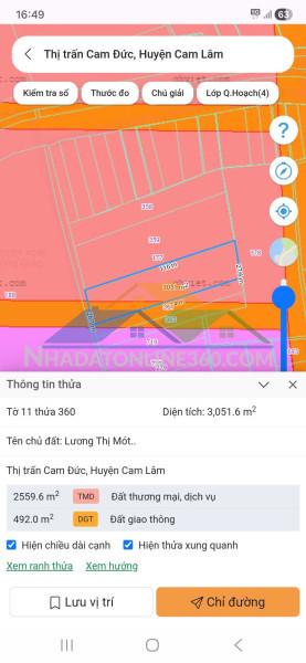 Chính chủ bán lô đất vị trí đẹp thị trấn cam đức, cam lâm, khánh hòa