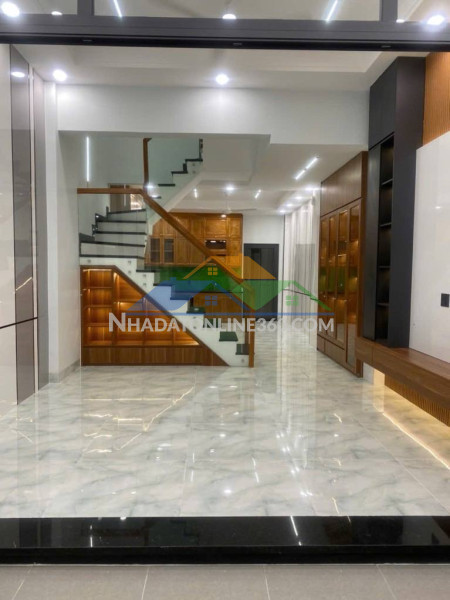 Nhà mặt tiền đẹp ở ngay đường số ,4 tầng 75m,oto ngủ trong nhà,đường trước nhà 8m,gần bv lê văn thịnh,10,8ty