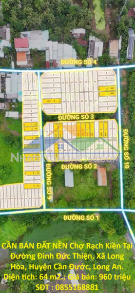 Cần bán đất nền chợ rạch kiền tại đường đinh đức...